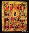 Икона с ковчегом "Двунадесятые праздники"